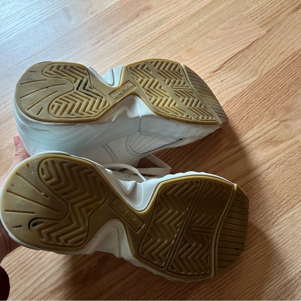 Acne White and Gray Women's Sneakers - Picture 4 of 4